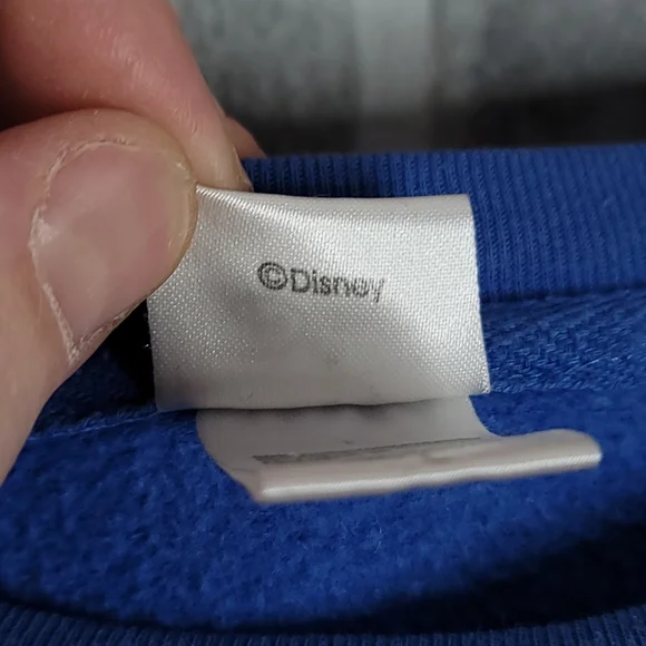 Disney Embroidered Whole Gang Crew Neck Sweatshirt Blue Youth Size L - Picture 4 of 7